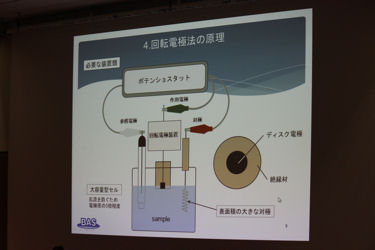 「回転電極法の原理と測定例の紹介」 ビー・エー・エス株式会社　アプリケーション課　小野 絢貴