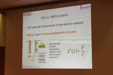 「Photoelectrochemistry」 ZAHNER社　Dr. Charly Schiller