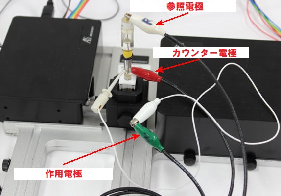 各電極とセルケーブルの接続 各電極とセルケーブルの接続