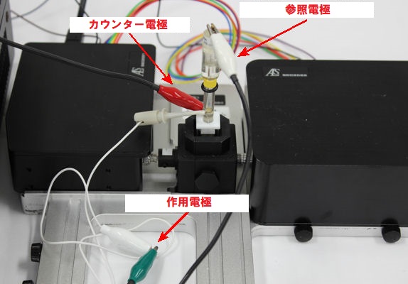 各電極とセルケーブルの接続