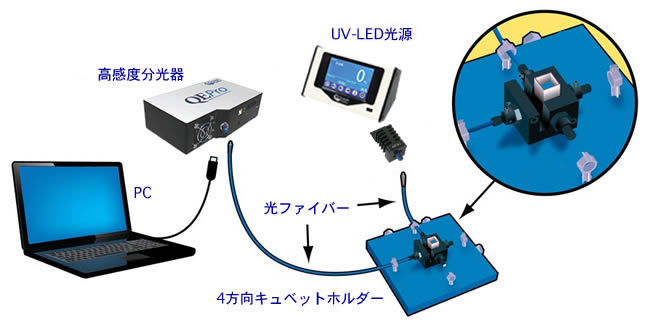 蛍光測定システム構成例